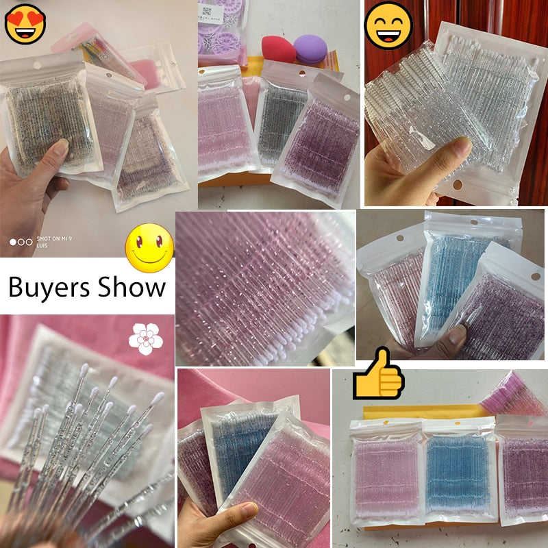 Disposable Eyelash Brushes and Swabs for Lash Extension Removal Disposable Eyelash Brushes and Swabs for Lash Extension Removal
